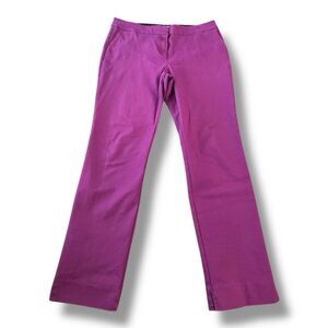 Boden Trousers Purple Cotton Elastane Pants Office Professional Women’s Size 12R